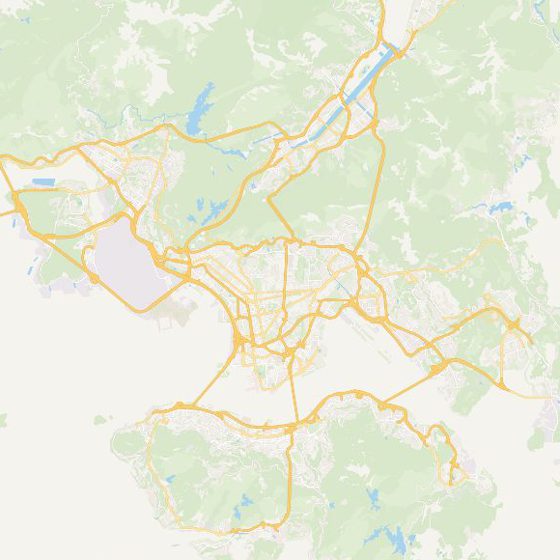 用平台发布的香港 OpenStreetMap 数据制作的浅色底图